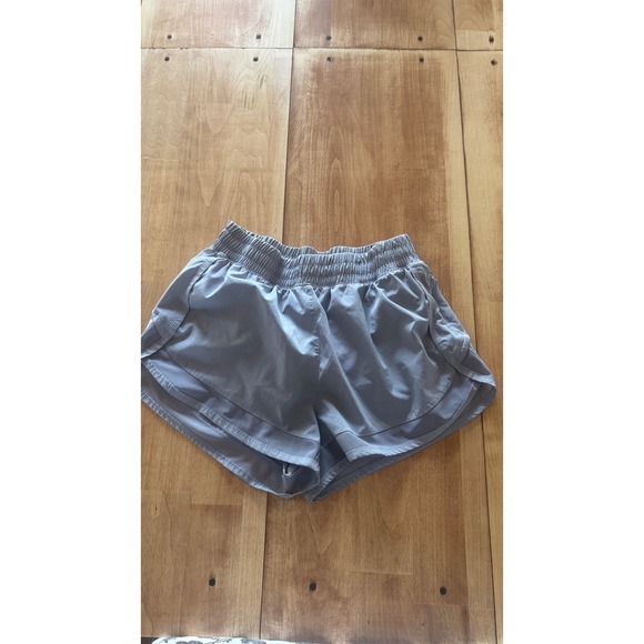 Asics Pants - ASICS Womens Running Shorts Gray Elastic Waist Mesh Trim Zip Pocket Size Medium